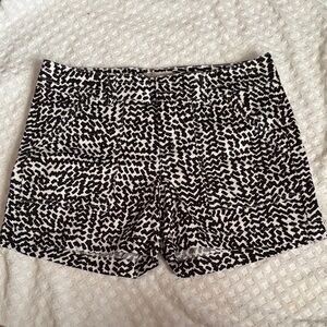 Banana Republic High Waist Black and White Women Shorts
